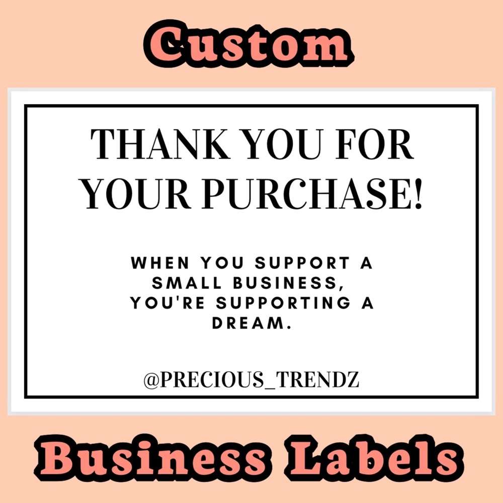•• Custom Business Labels | 50 | Thermal Labels | Business Labels | Stickers